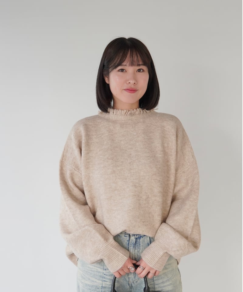 2way fringe cardigan|ベージュ | MI AND MOU 2way fringe cardigan|ベージュ | MI AND MOU