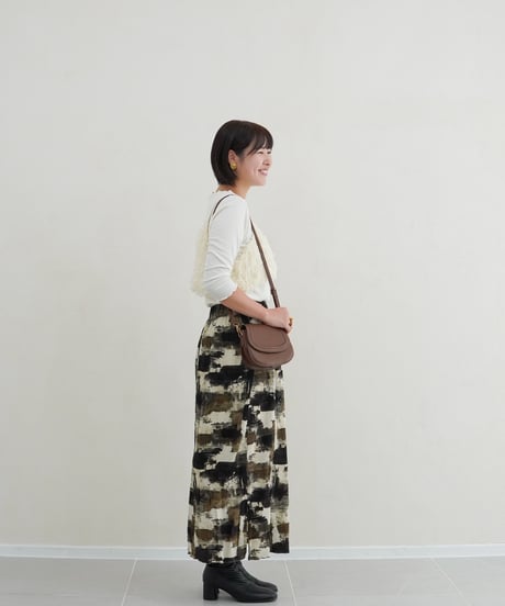paint tight skirt｜カーキ