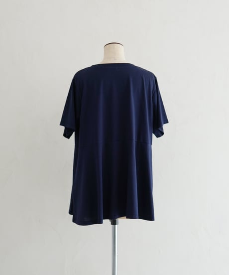 asymmetry T-shirt | ネイビー
