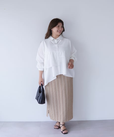 line tight skirt｜ベージュ