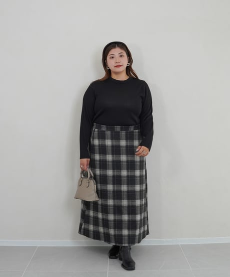 mini neck pullover | ブラック