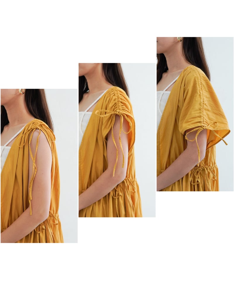 完売品　miandmou ミアモ　ミーアンドモウ　シャツワンピース　イエロー asymmetry shirt one-piece | イエロー | MI AND MOU