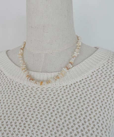 【受注】shell stone necklace