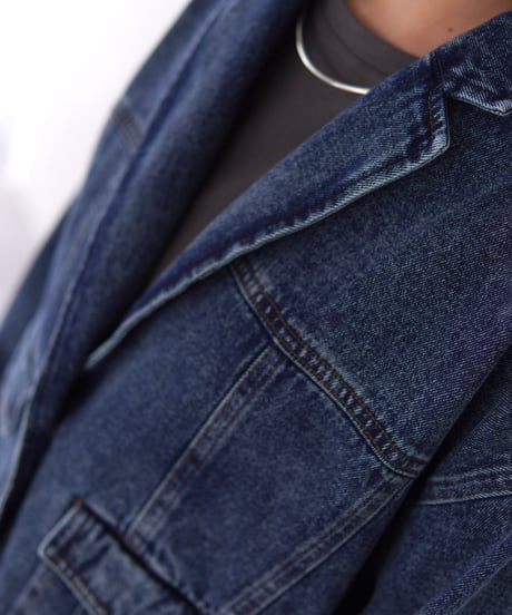 tailored denim jacket｜ブルー