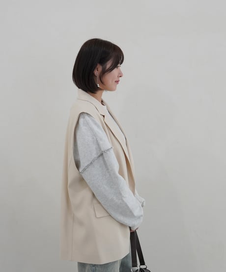 vest jacket | ホワイト