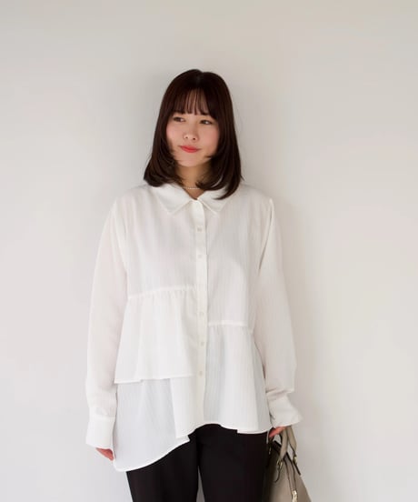 Asymmetric shirt | ホワイト