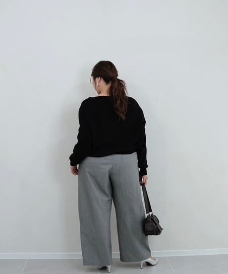 boatneck knit | ブラック