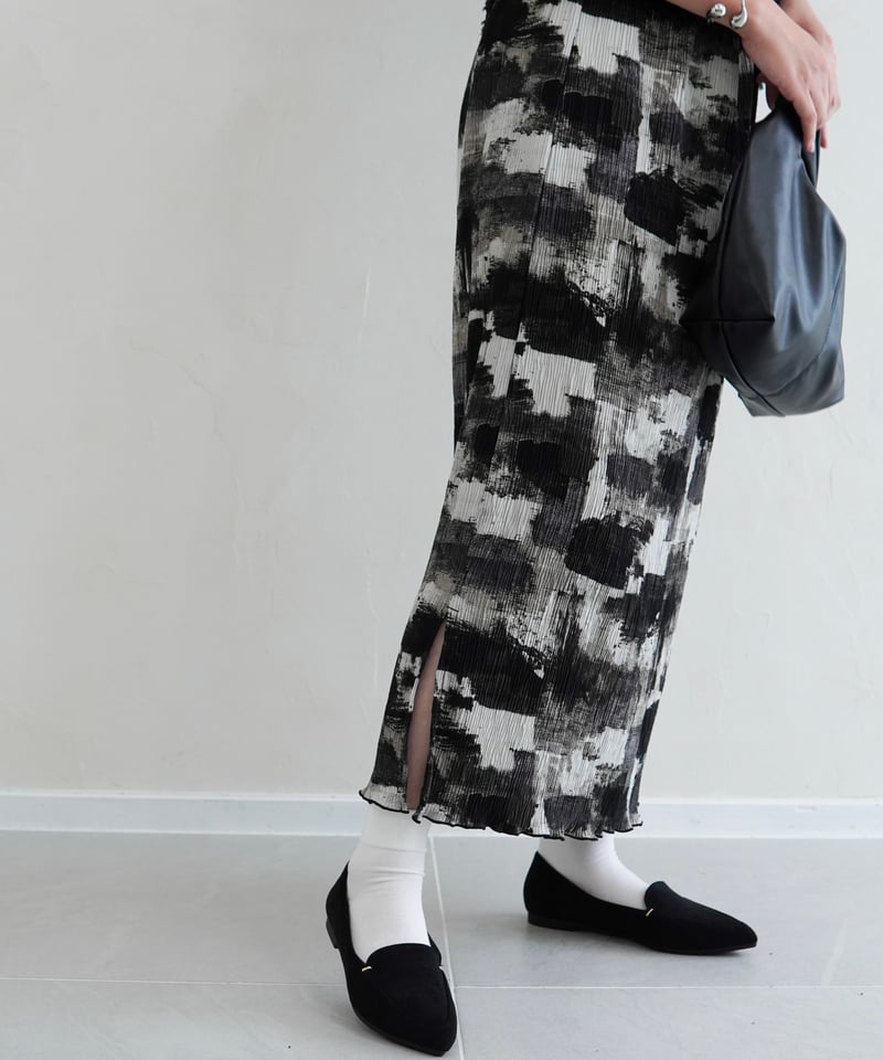 paint tight skirt｜ブラック | MI AND MOU