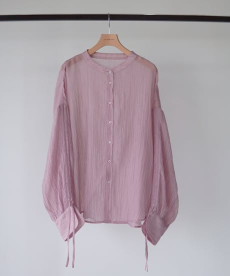 sheer ribbon blouse｜ピンク