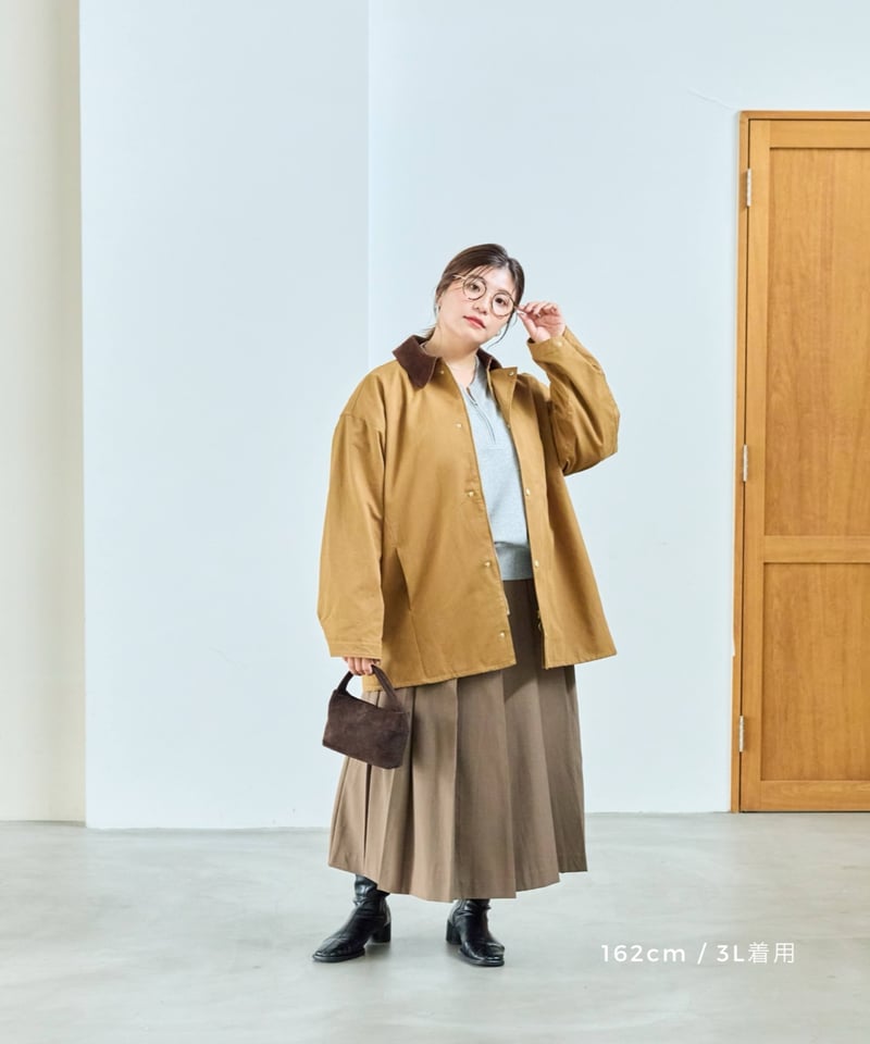 Laveange】ステンカラーコート | ブラウン | MI AND MOU