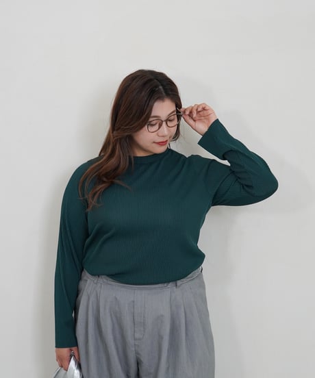mini neck pullover | グリーン