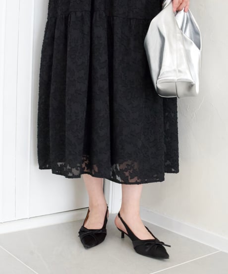 jacquard one-piece｜ブラック