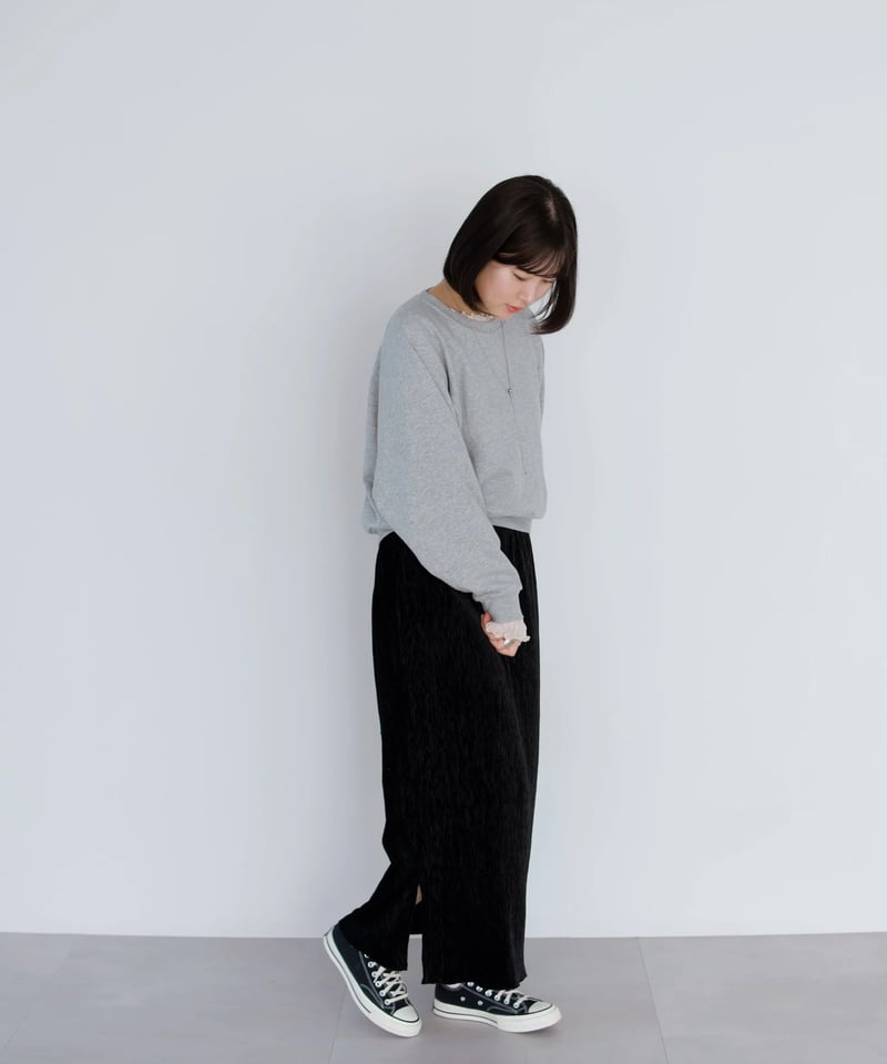 velour tight skirt | ブラック | MI AND MOU