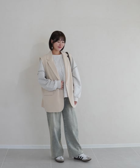 vest jacket | ホワイト
