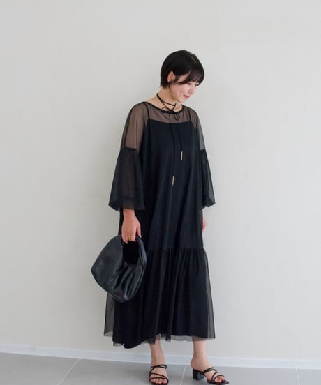 tulle dress｜ブラック