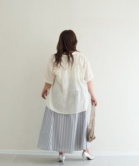 stripe skirt｜ブルー