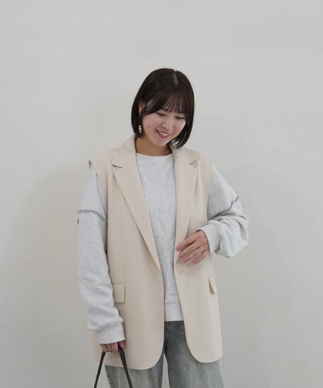 vest jacket | ホワイト