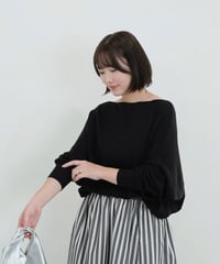 boatneck knit | ブラック