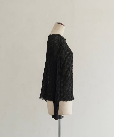 sheer pullover｜ブラック
