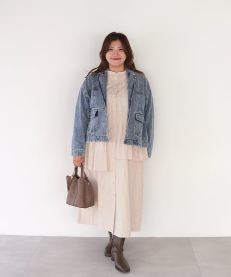 tailored denim jacket｜ライトブルー