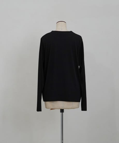 mini neck pullover | ブラック