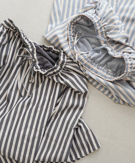 stripe skirt｜ブラック