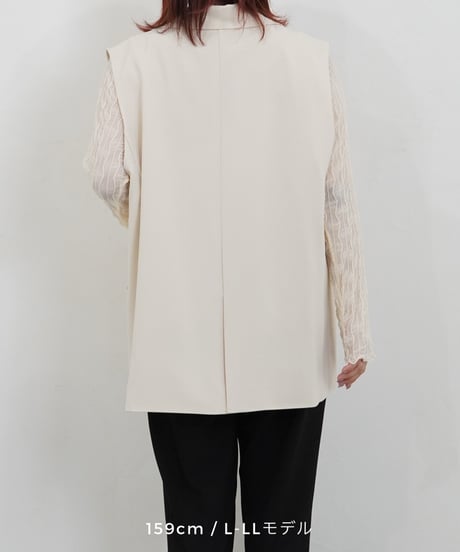 vest jacket | ホワイト
