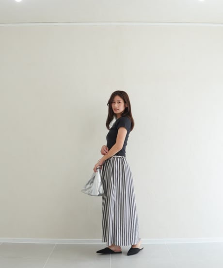 stripe skirt｜ブラック