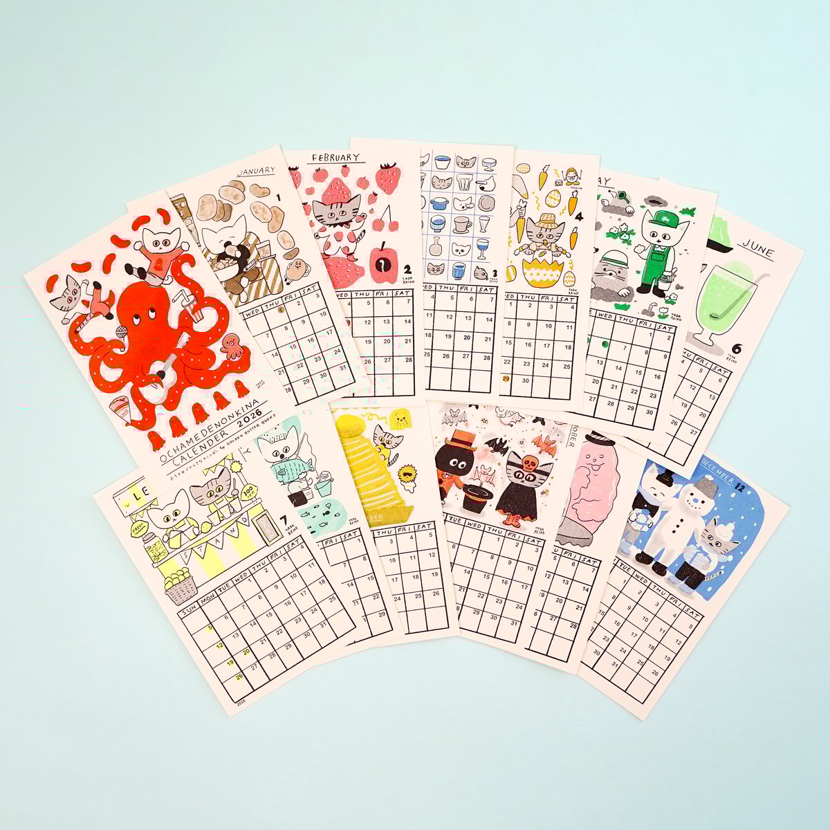 おちゃめでのんきなカレンダー2026 （特典ステッカー付き） / 多田玲子