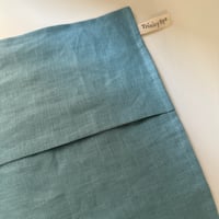 よもぎ玄米カイロ　リネン100%カバー付き　スカイブルー【月と星の刺繍】