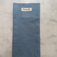 よもぎ玄米アイピロー　コットンカバー付き　スモーキーブルー【月と星の刺繍入り】