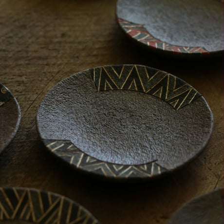 山本幸嗣/泥彩小皿/10.5cm