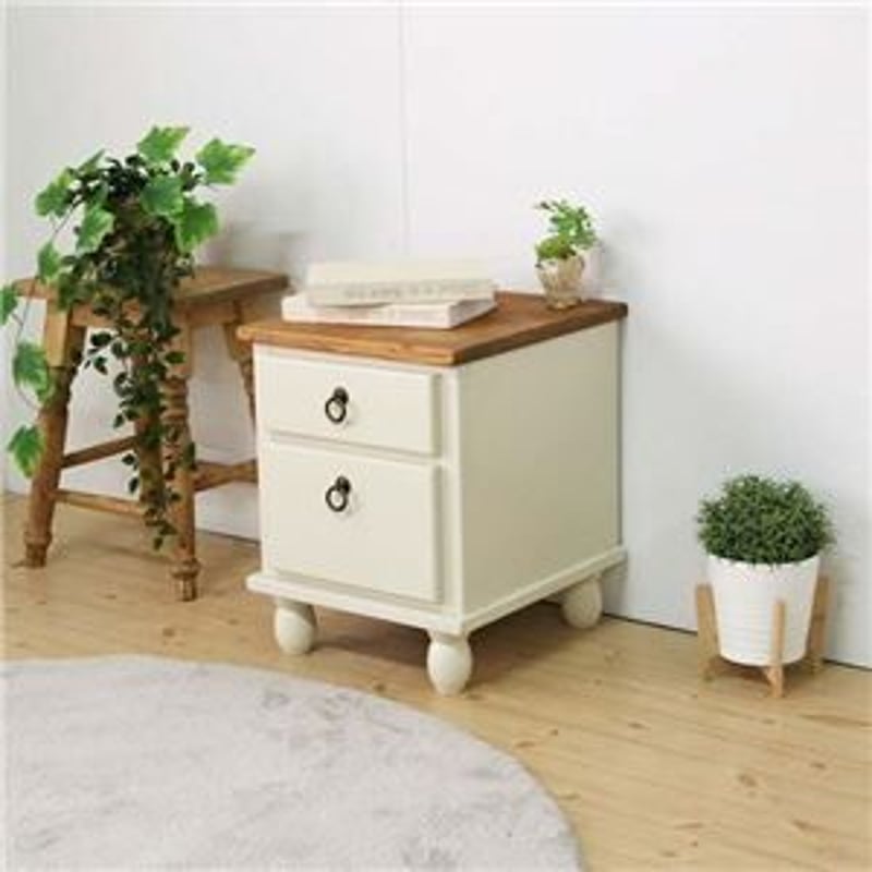 北欧風サイドテーブル 2カラー 木製 ナイトテーブル 完成品 | 北欧家具