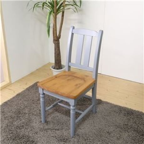 北欧風 ダイニングチェア/食卓椅子 【ブルーグレー】 木製 完成品