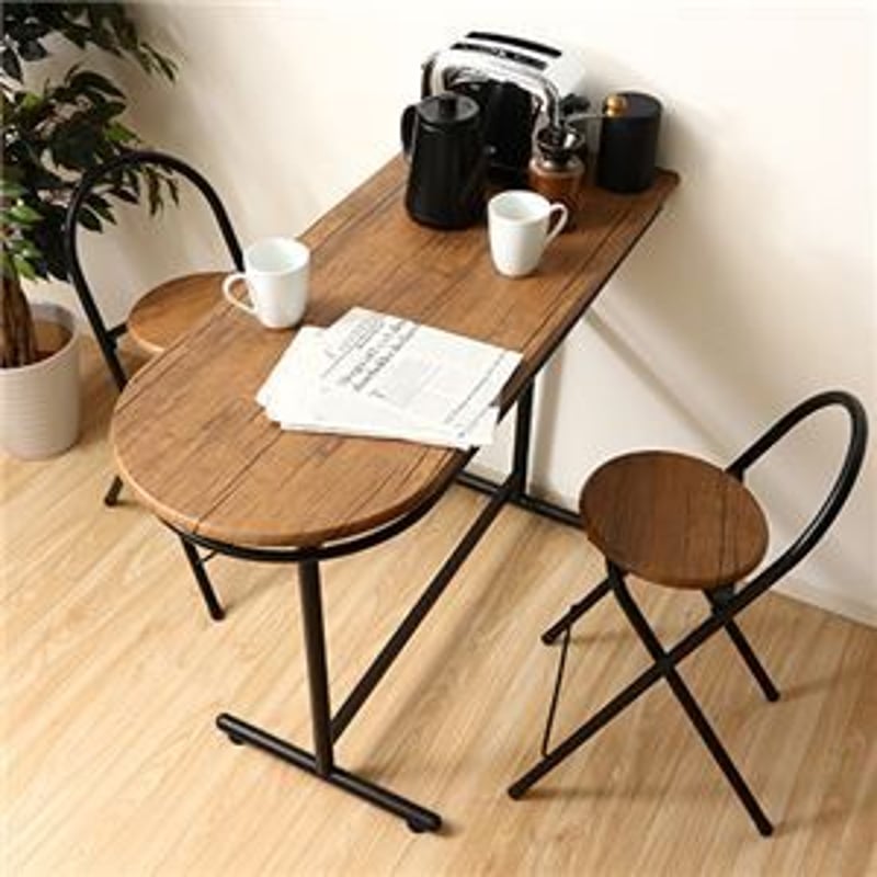 カウンターテーブル＆カウンターチェアセット 3点セット 北欧風