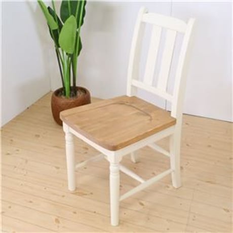 北欧風 ダイニングチェア/食卓椅子 【ホワイト】 木製 完成品
