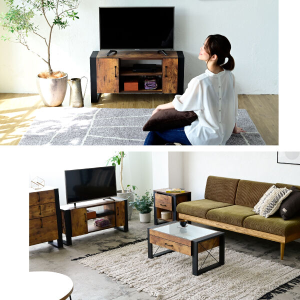 ★IKEA イケア①★テレビボード TVボード テレビ台 W151cm ヴィンテージ風 ブルックリン インダストリアル FJÄLLBO フィエルボ テレビ台, ブラック, 100x36x54 cm - IKEA