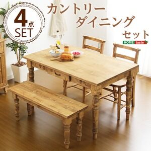 超人気！北欧風ダイニング4点セット　テーブル＋チェア2脚＋ベンチ　NATURAL 楽天市場】北欧 ダイニングテーブルセット ダイニングセット ベンチ 4