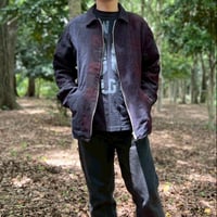 redad patchwork check store jacket（black over dye)