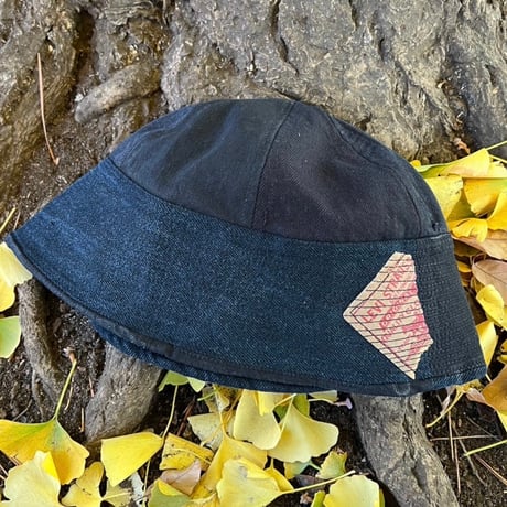 redad patchwork sailor hat(black denim)