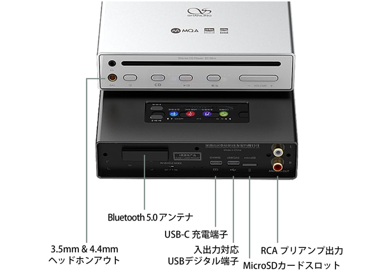 SHANLING EC Mini 4.4mm対応フルバランスポータブルCDプレーヤー