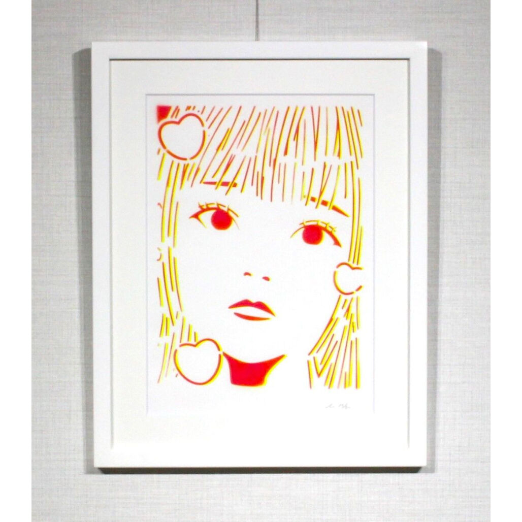 女性の顔の線画アート 1980年サイン入り fit=scale-down,w=1200