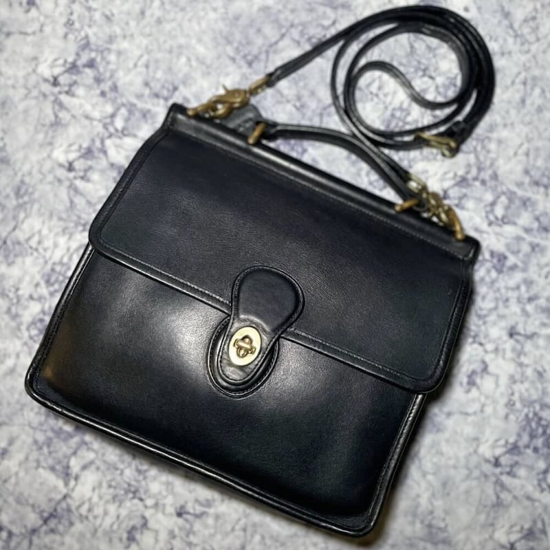 極美品 COACH オールドコーチ 黒 レザー ブラック 2way ウィリス