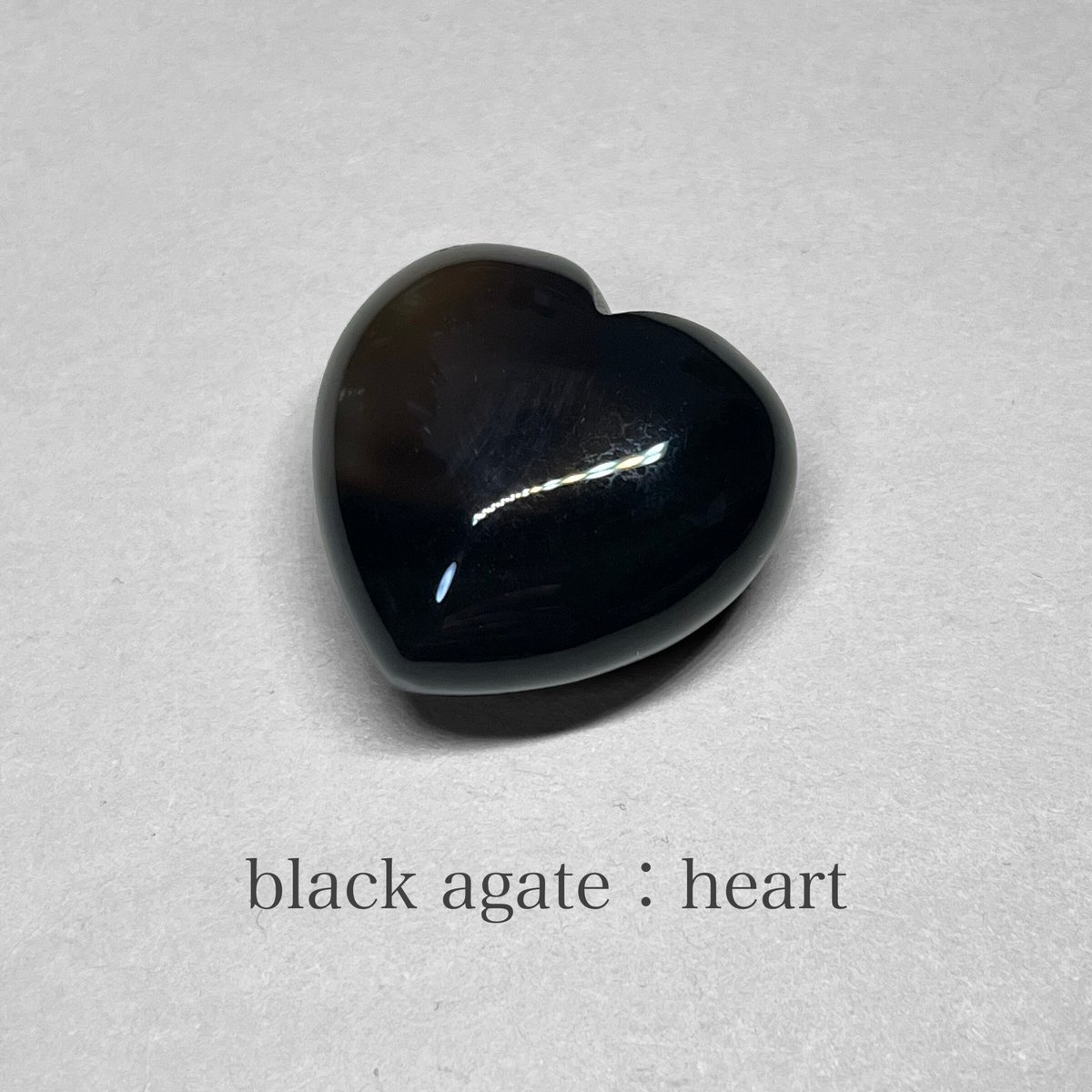 black agate：heart / ブラックアゲート：ハート A | N.st