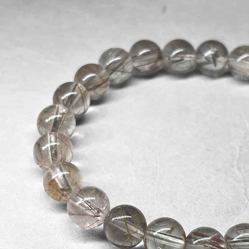 brown rutile quartz bracelet / ブラウンルチルクォーツブレスレッ