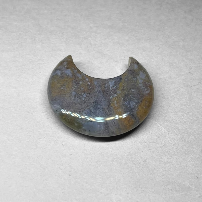 パープルモスアゲート 月 スカル 天然石 456g purple moss agate：moon / パープルモスアゲート：月 | N.st