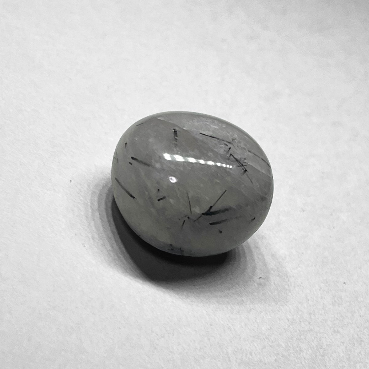 black tourmaline ink quartz tumble / ブラックトルマリンイ