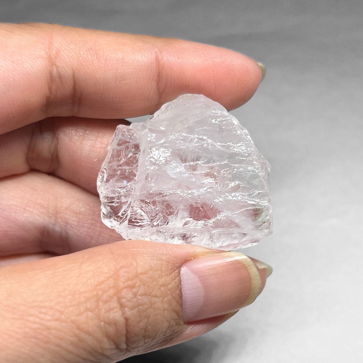 ②天然石 シンセティック ミルキークォーツ milky quartz / ミルキークォーツ原石 A ( 2個セット・レインボーあり