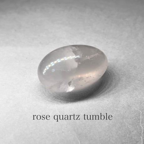 rose quartz tumble / ローズクォーツタンブル D ( レインボーあり )
