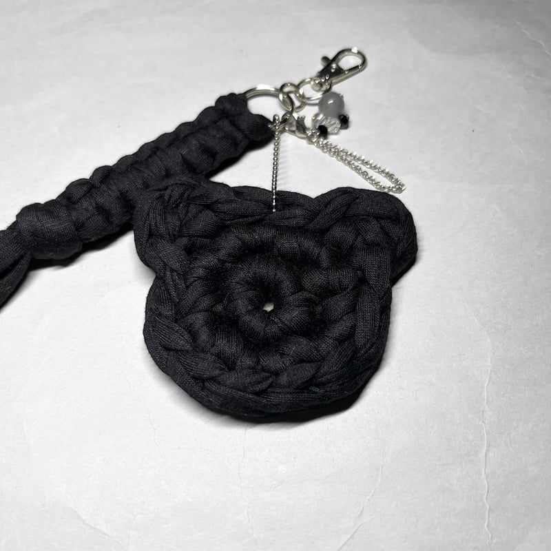 (カ)Tシャツヤーン　No.13 T-shirt yarn keychain 13 / Tシャツヤーンキーホルダー 13：クラウ